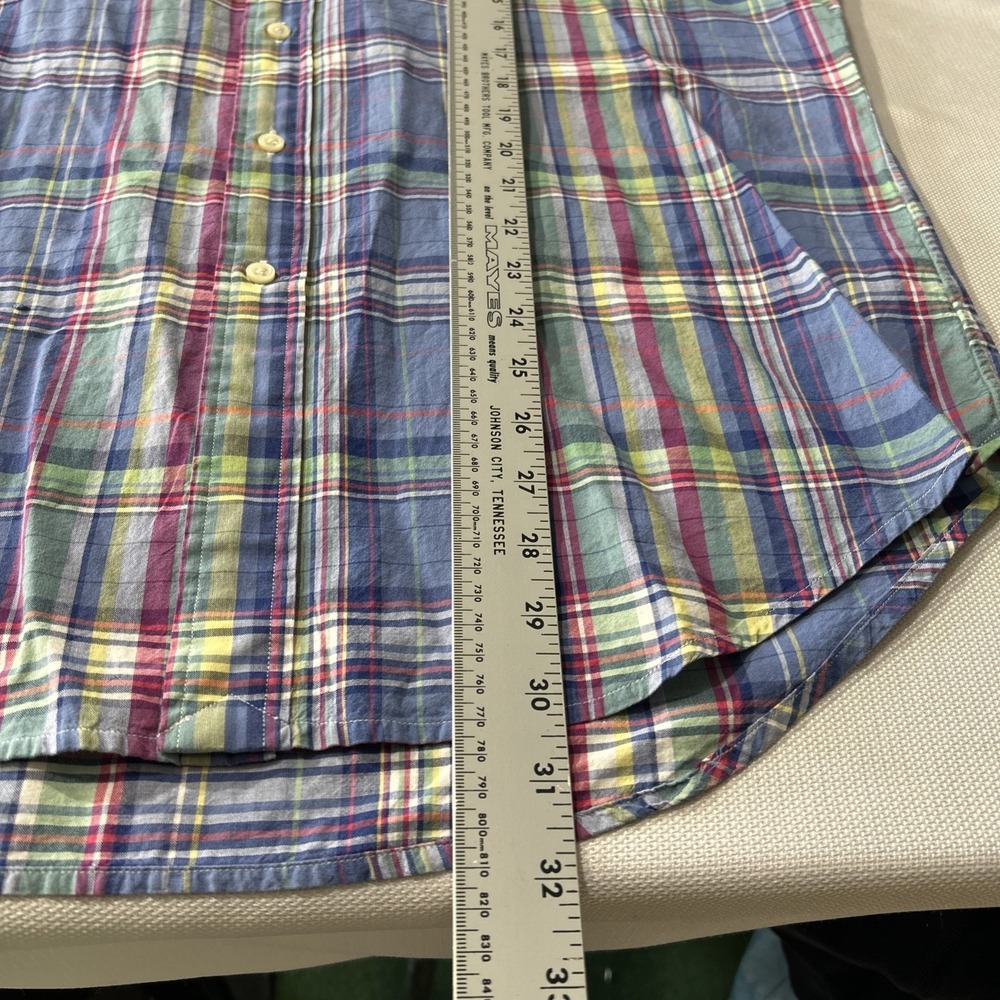Polo Ralph Lauren Shirt Mens Sz L Madras Plaid Short Sleeve Button Multicolor - Picture 5 of 8